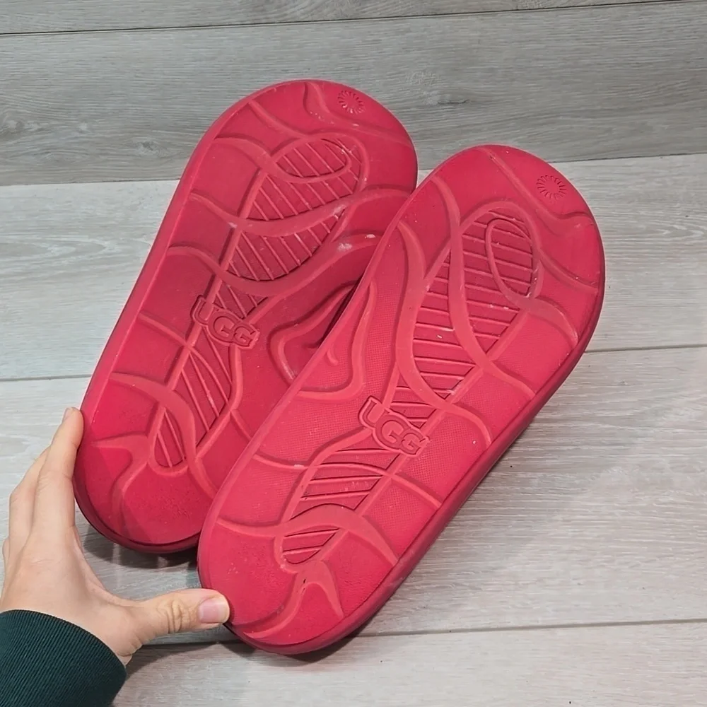 Ugg Mens Platform Sport Samba red Outdoor Open Toe Sandals shoes sz 11